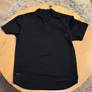 BYLT Basics Classic Black Stealth Polo Indie Collar